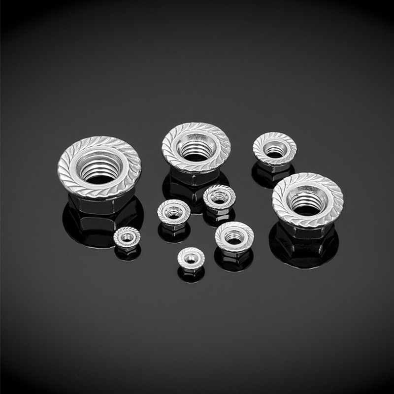 Piulițe cu flanșă hexagonală din oțel inoxidabil DIN 6923 Piulițe cu flanșă hexagonală din oțel inoxidabil DIN 6923