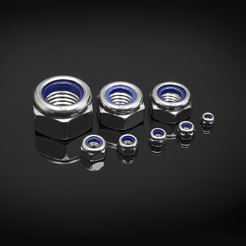 Piulițe subțiri hexagonale de tip cuplu predominant din oțel inoxidabil DIN 985 cu inserție nemetalice